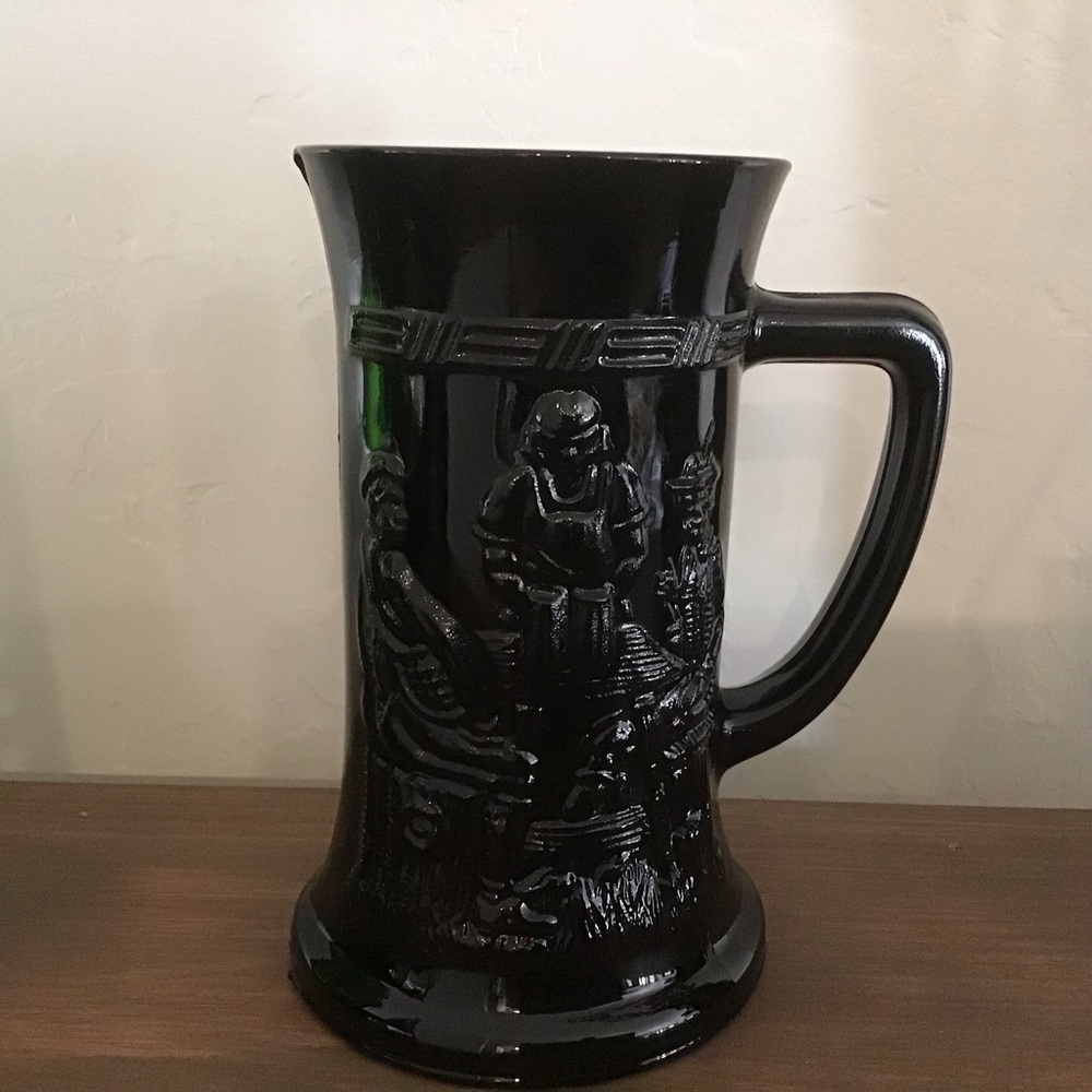 Vintage Tiara / Indiana Glass Company Black Glass Beer Mugs – Tavern